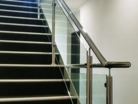 Glass Balustrade Installed on Staircase Handrails
